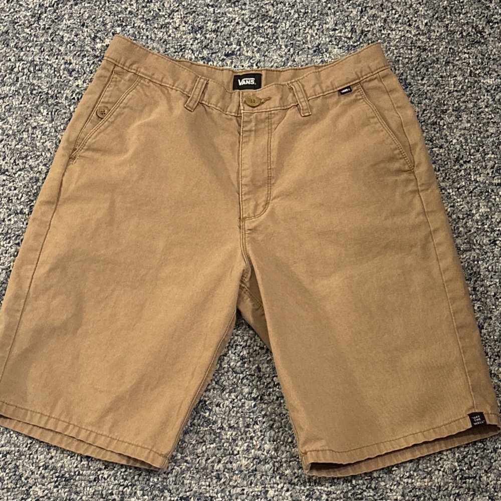 Vans goodsman mens ripstop Dark khaki brown shorts 30x10 skate surf summer Y2K